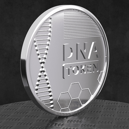 Depiction of silver DNA token