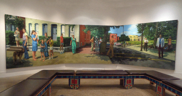 Edith Neff's largest painting located within the Science Center